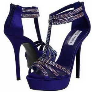 Steve Madden Satin Rhinestone Stilletos